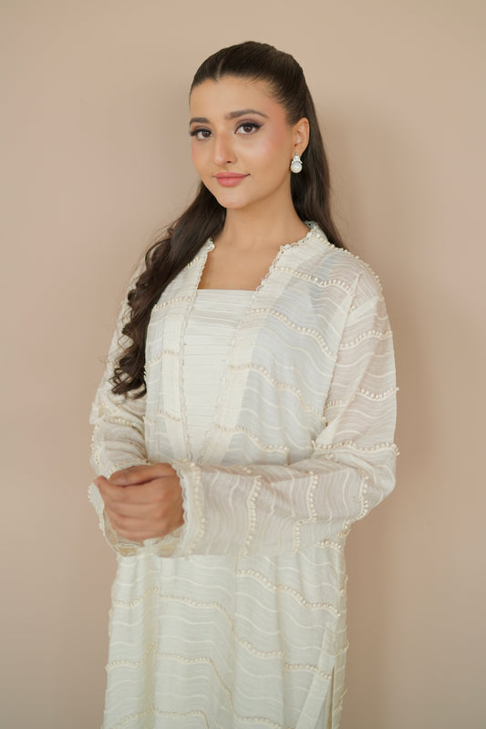 WHITE BLOSSOM LAWN 2 PCS LUXURY LAWN SET (S-12295)