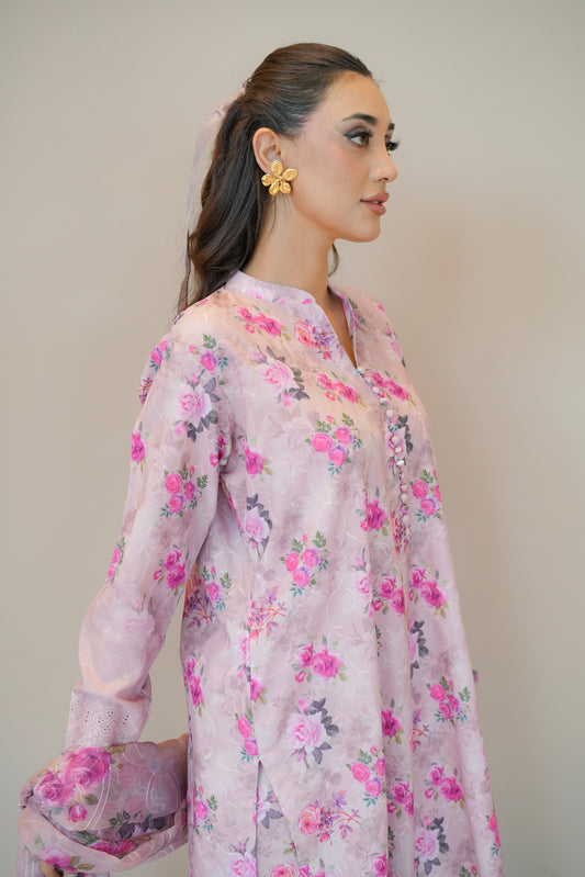 PINK BLUSH EMBROIDERED 3 PCS LAWN SET (S-12235)