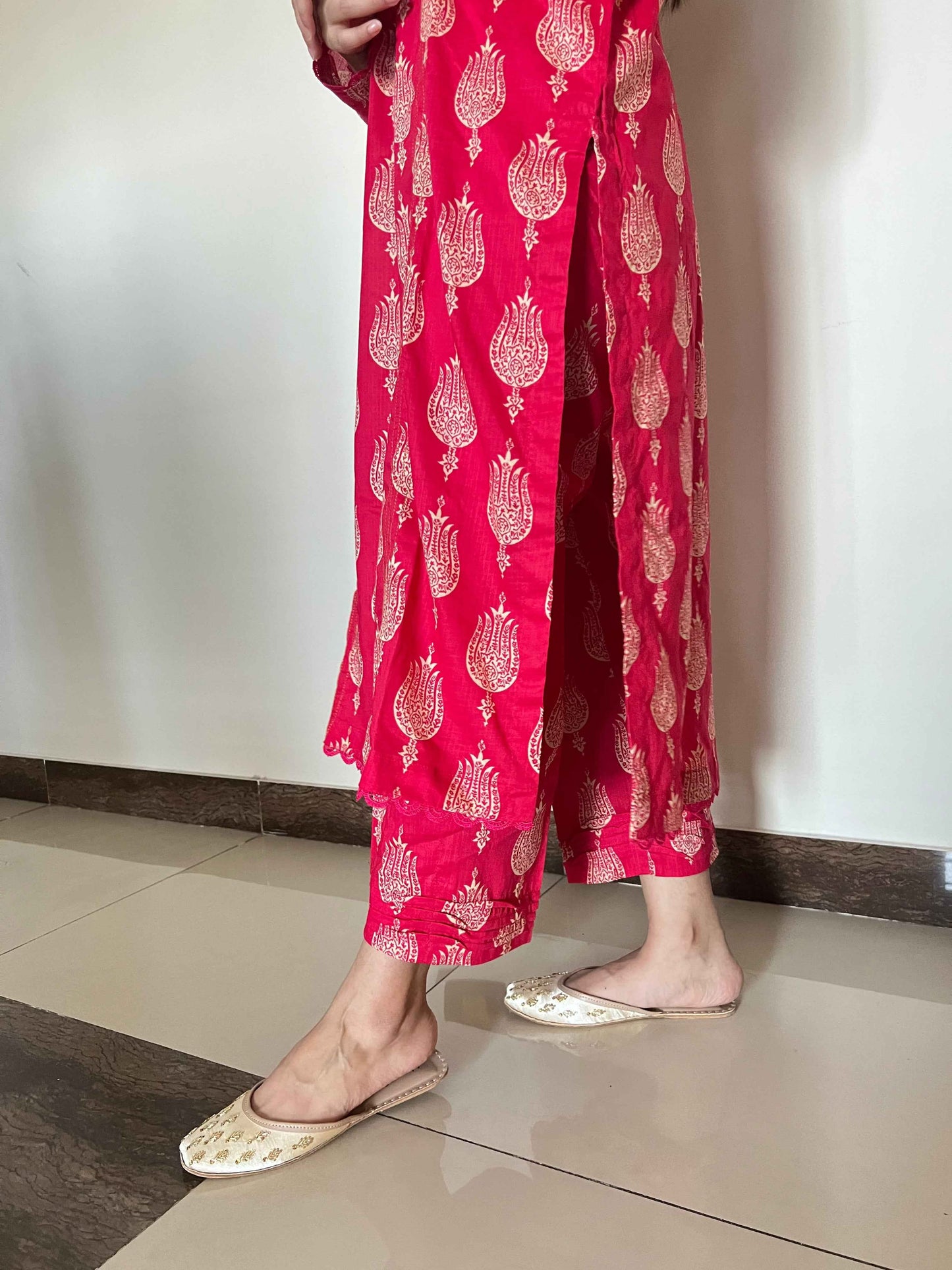 PINK CO-ORD 2 PCS READY TO WEAR SET SUMMER PRET 2024 (S-24006)