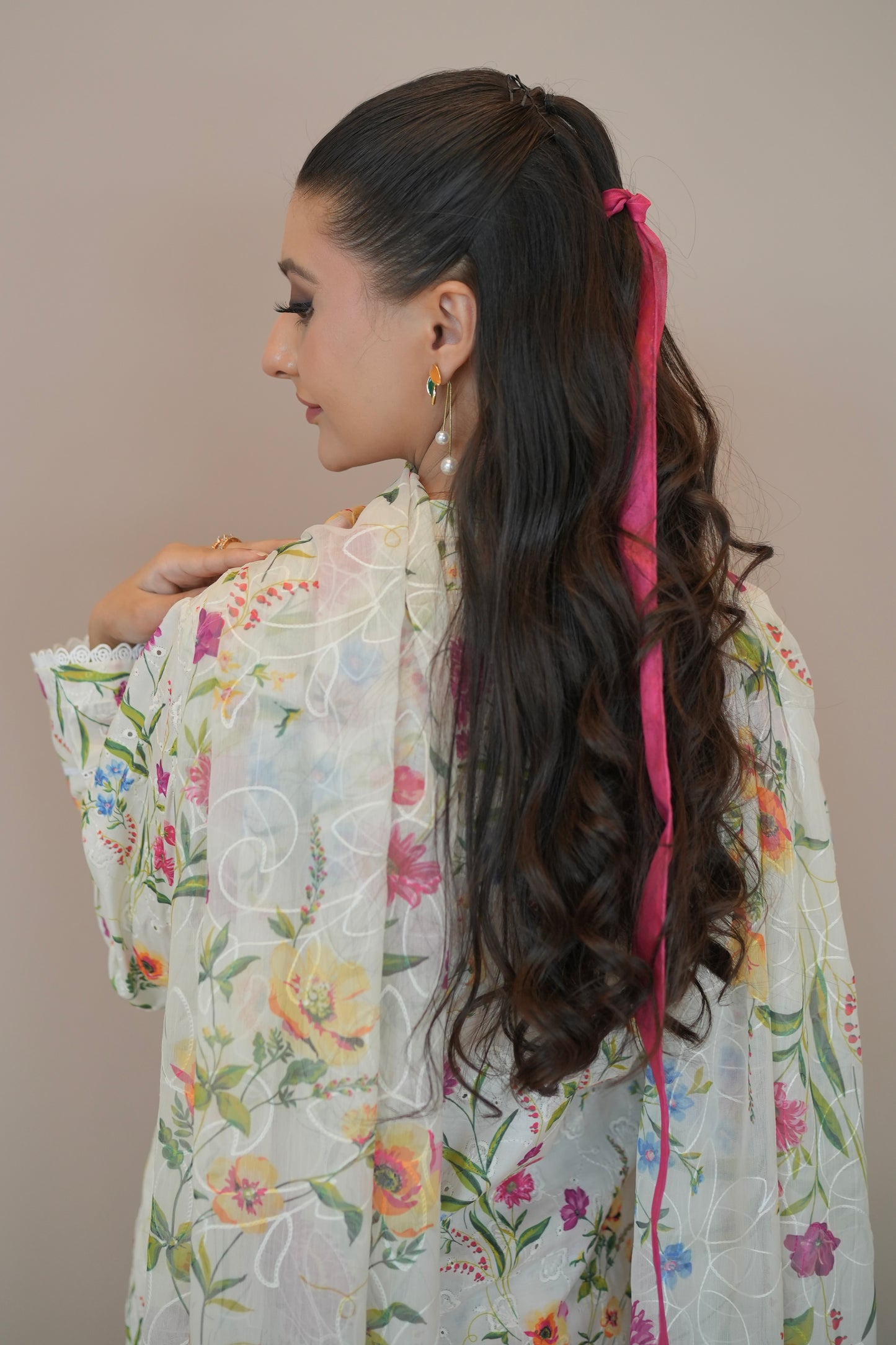 FLORAL HAZE EMBROIDERED 3 PCS LAWN SET (S-12255)