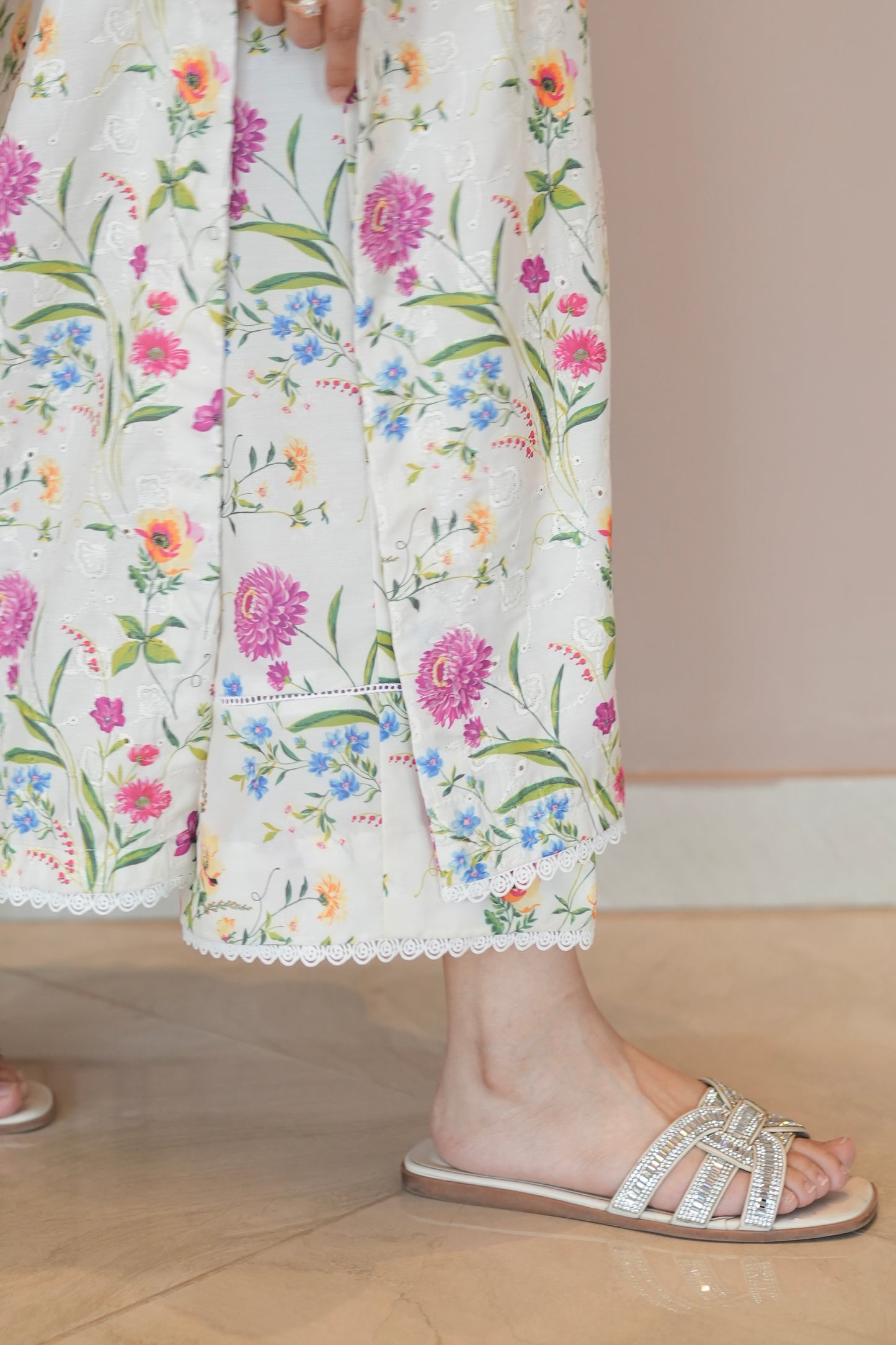 FLORAL HAZE EMBROIDERED 3 PCS LAWN SET (S-12255)